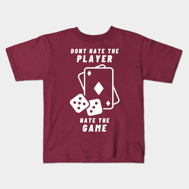 Gambling Poker Game Kids T-Shirt by Qkibrat